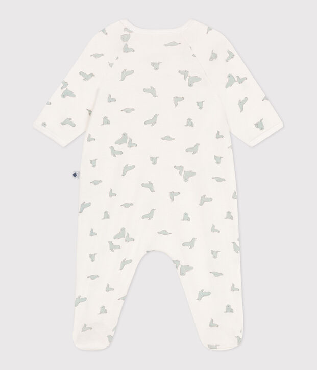 Pyjama b&eacute;b&eacute; en coton phoques blanc/multicouleur
