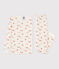 Pyjama ajusté oiseau en coton blanc MARSHMALLOW/blanc MULTICO