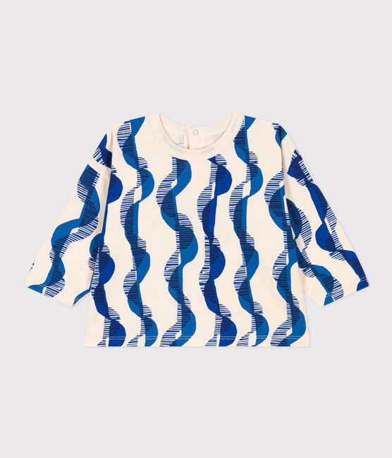 Tee-shirt manches longues en jersey imprimé bébé blanc AVALANCHE/ MULTICO