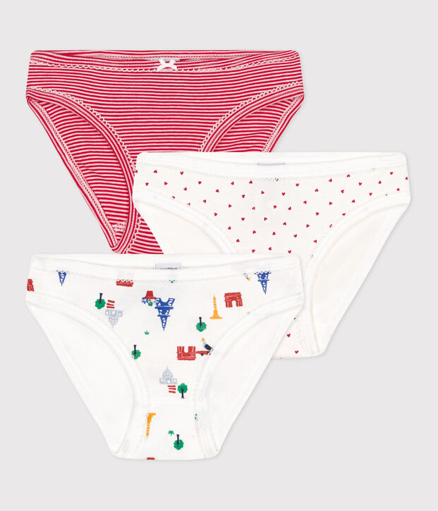 Lot de 3 culottes Paris en coton enfant multicouleur