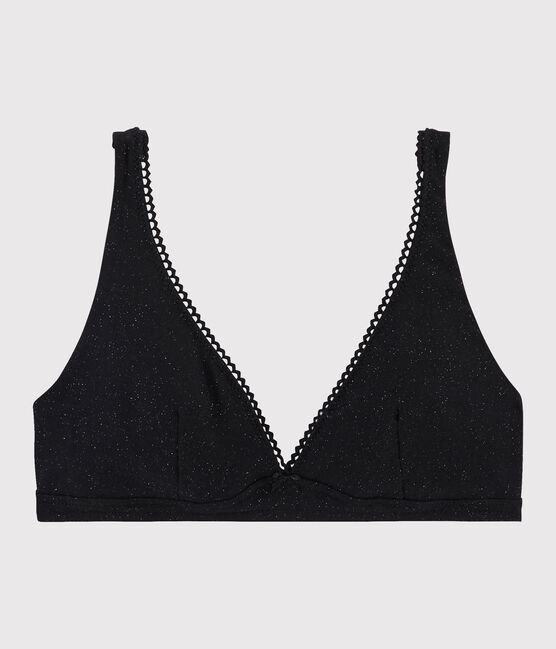 Soutien - gorge brillant Femme noir NOIR/ ARGENT