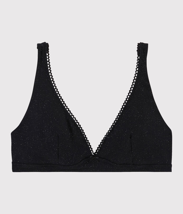 Soutien - gorge brillant Femme noir/gris