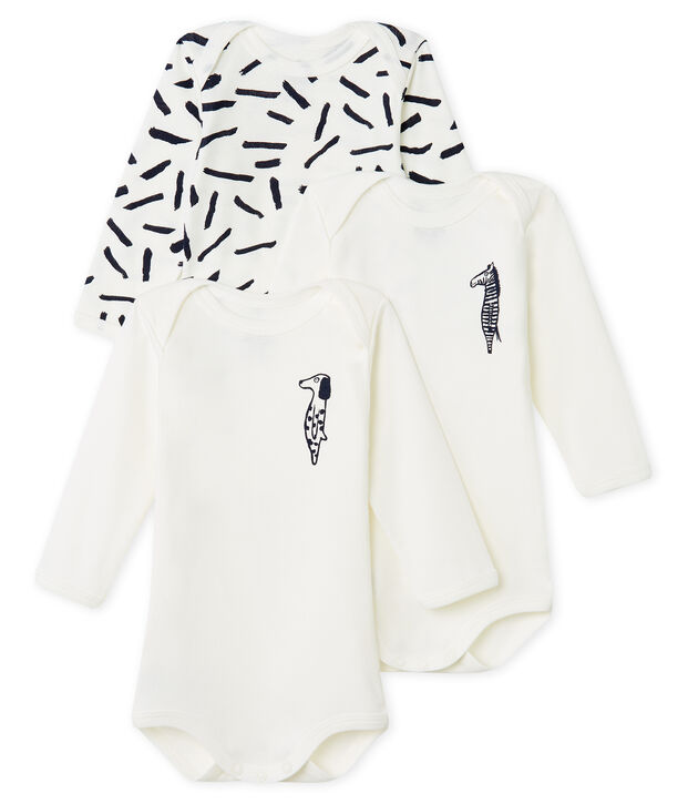 Trio de bodies manches longues b&eacute;b&eacute; Jean Jullien multicouleur