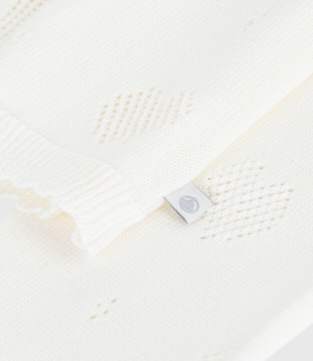 Cardigan enfant en coton uni blanc