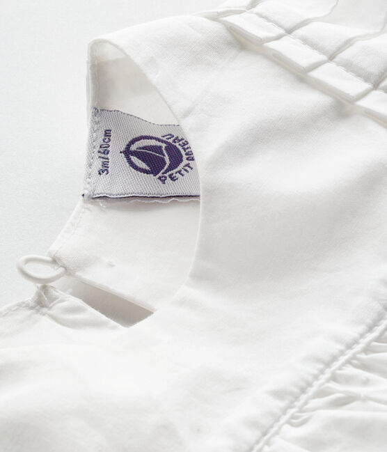 Combicourt bébé fille blanc ECUME