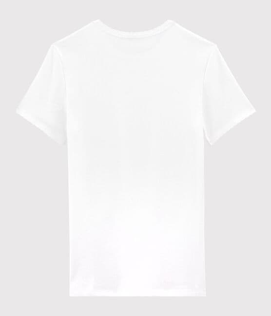 T-shirt col rond iconique en coton Femme blanc ECUME