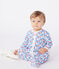 Pyjama bébé en coton fleuri blanc MARSHMALLOW/blanc MULTICO