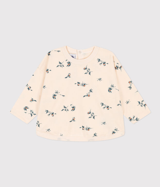 Tee-shirt manches longues en jersey imprim&eacute; b&eacute;b&eacute; &eacute;cru/multicouleur