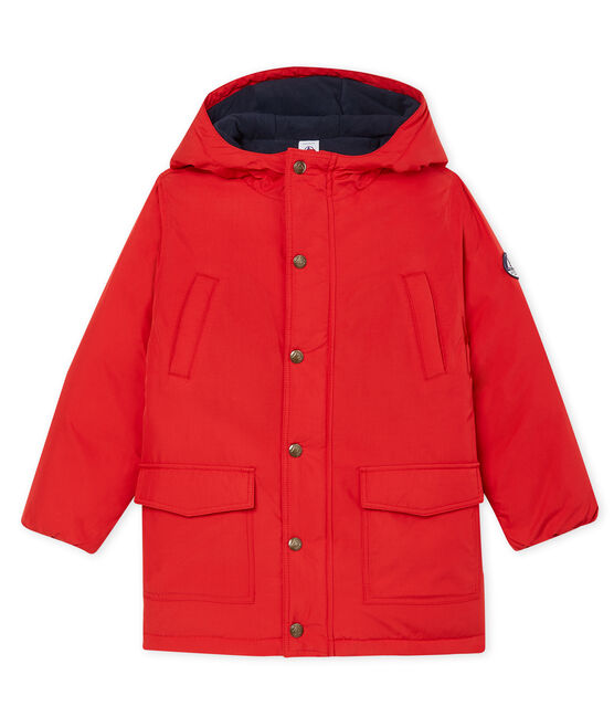 Doudoune plume et duvet enfant garçon rouge TERKUIT