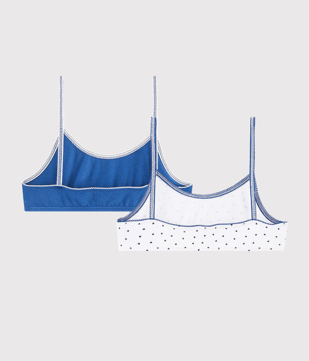 Lot de 2 brassi&egrave;res mini coeurs petite fille multicouleur