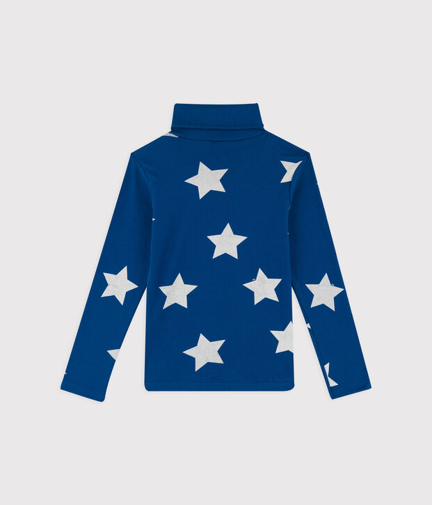 Sous-pull &agrave; imprim&eacute; enfant gar&ccedil;on fille bleu/blanc