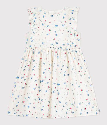 Robe sans manches enfant en coton imprimée fleurs