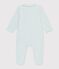 Pyjama b&eacute;b&eacute; en velours avec col uni vert clair