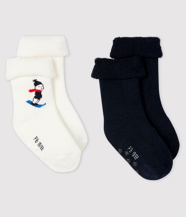 Lot de 2 paires de chaussettes b&eacute;b&eacute; multicouleur