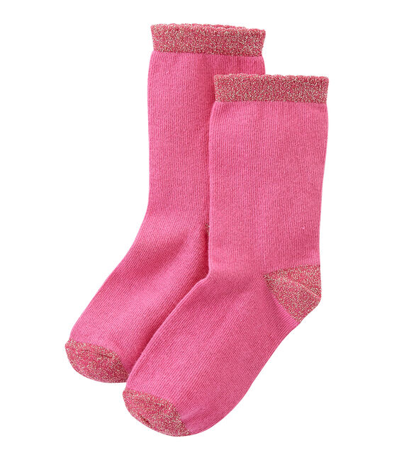 Chaussettes fille unies rose PETUNIA