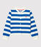 Cardigan en coton enfant fille bleu/blanc