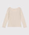 Tee-shirt Le Droit manches longues col danseuse en jersey flammé femme beige MONTELIMAR CHINE