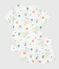 Pyjama short enfant en coton imprim&eacute; Op&eacute;ra blanc/multicouleur