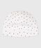 Bonnet naissance en coton imprimé cœurs blanc MARSHMALLOW/rouge TERKUIT