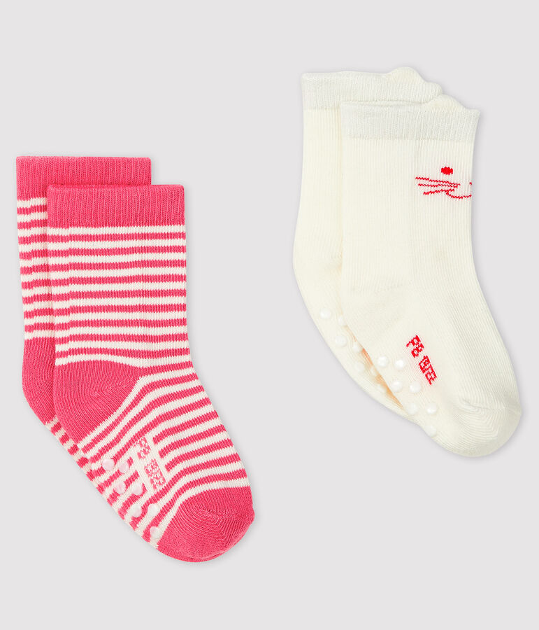 Lot de 2 paires de chausettes b&eacute;b&eacute; multicouleur