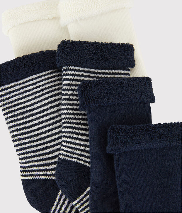 Trio de chaussettes b&eacute;b&eacute; en tricot multicouleur