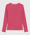 T-shirt iconique col V Femme rouge TERKUIT/blanc MARSHMALLOW