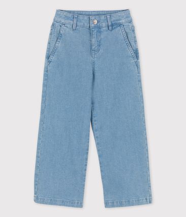 Pantalon flare en denim clair enfant fille
