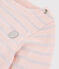 Marinière en jersey enfant fille rose MINOIS/ ARGENT
