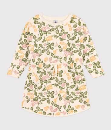 Robe imprimée manches longues en molleton enfant fille