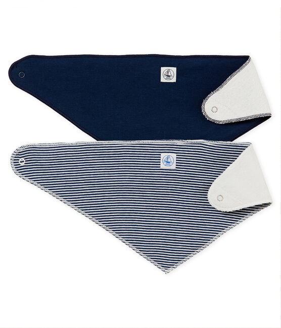 Lot de 2 bandanas-bavoirs bébé mixte variante 1