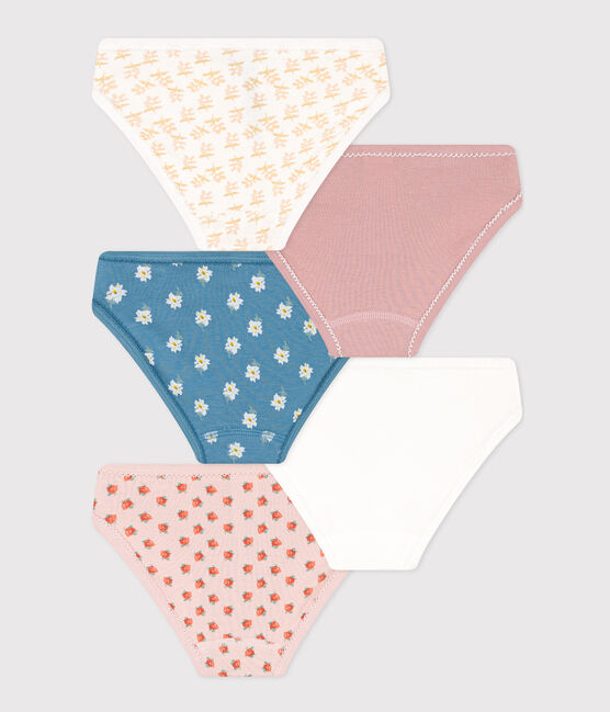 Lot de 5 culottes fleur en coton petite fille variante 1
