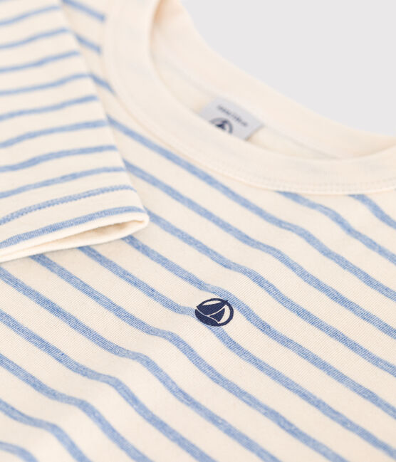 Tee-shirt manches longues en tubique enfant garçon blanc AVALANCHE/ SKY CHINE