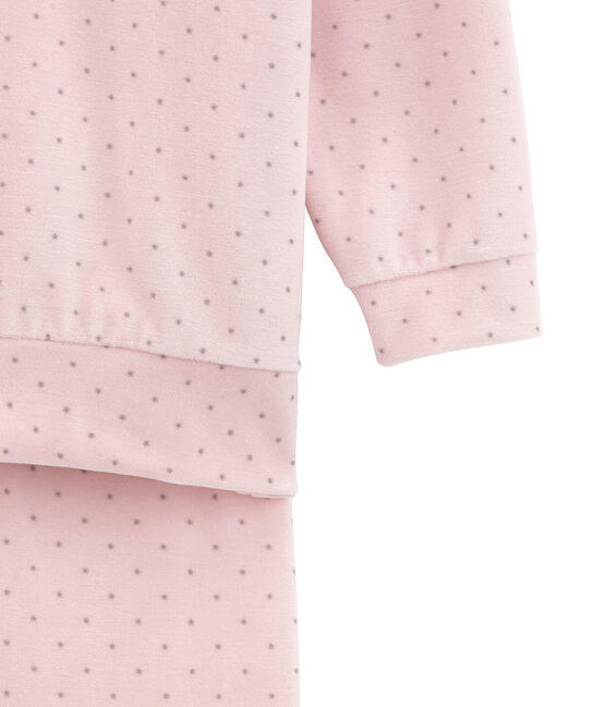 Pyjama petite fille rose JOLI/gris CONCRETE