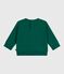 Sweatshirt bébé en coton brodé Petit Bateau vert EVERGREEN