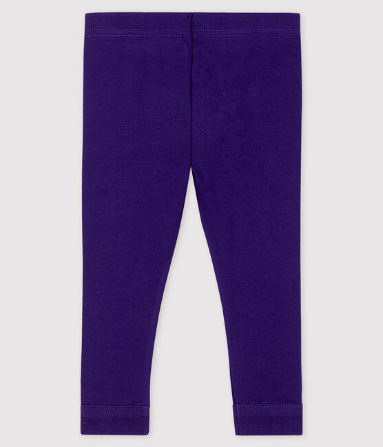 Legging bébé fille en côte 1x1 unie ROXO