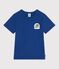 Tee-shirt enfant manches courtes en coton bleu