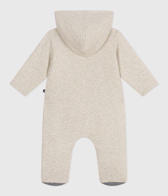 Combinaison ouatinée bébé à capuche et pieds, unie beige MONTELIMAR CHINE