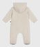 Combinaison ouatinée bébé à capuche et pieds, unie beige MONTELIMAR CHINE
