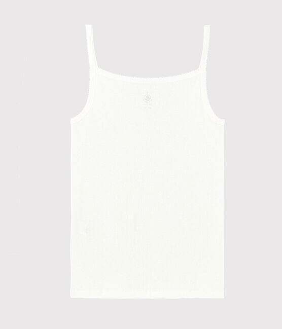 Chemise à bretelles en coton léger Femme blanc MARSHMALLOW
