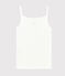 Chemise à bretelles en coton léger Femme blanc MARSHMALLOW