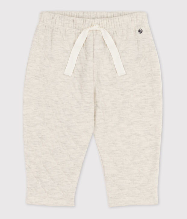 Pantalon b&eacute;b&eacute; en tubique matelass&eacute; beige