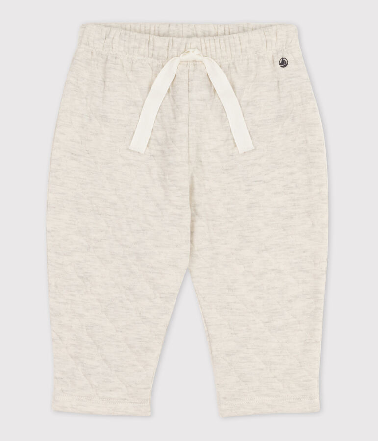 Pantalon b&eacute;b&eacute; en tubique matelass&eacute; beige