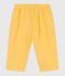 Pantalon bébé en gaze de coton uni jaune ORGE