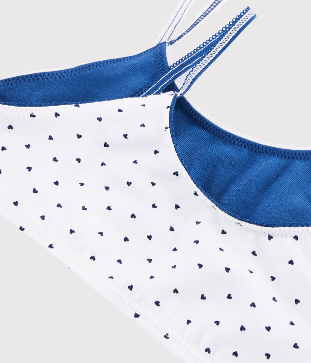 Lot de 2 brassi&egrave;res mini c&oelig;urs fille multicouleur