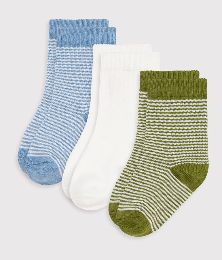 3 paires de chaussettes b&eacute;b&eacute; en coton milleraie variante 1