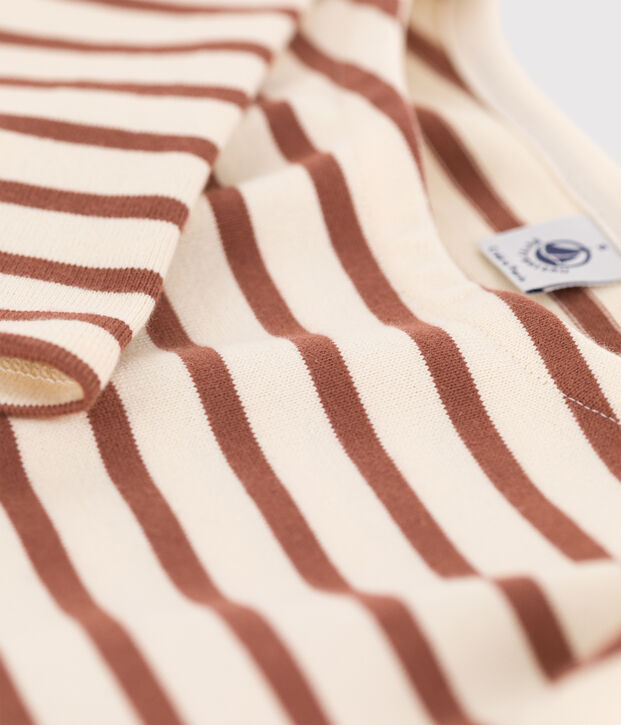 Marini&egrave;re en coton Femme &eacute;cru/marron