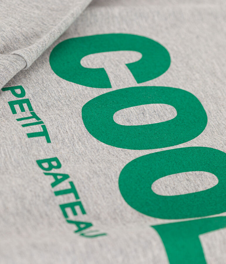 Tee-shirt manches longues en jersey fin enfant gar&ccedil;on gris CHATON CHINE