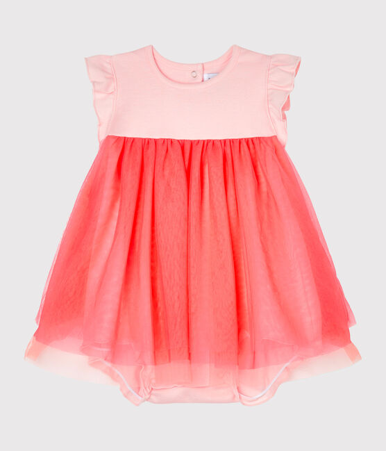 Robe body manches courtes bébé fille rose MINOIS
