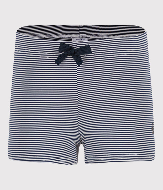 Maillot de bain ray&eacute; enfant gar&ccedil;on bleu/blanc