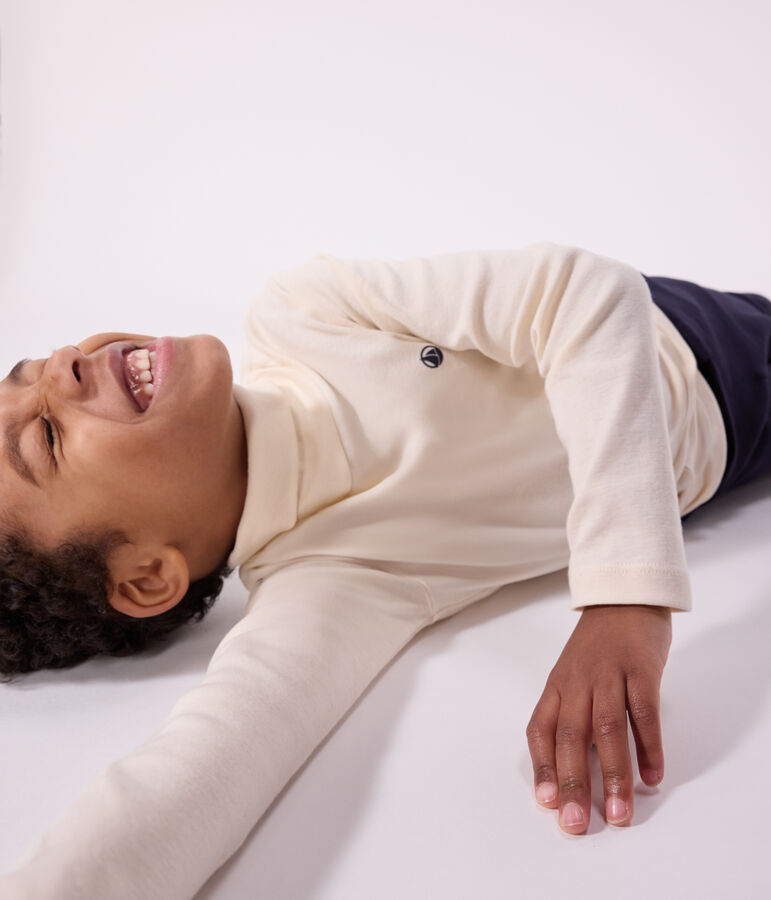 Sous-pull en coton enfant fille / gar&ccedil;on &eacute;cru AVALANCHE